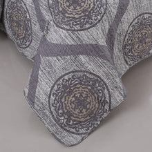 Load image into Gallery viewer, DaDa Bedding Rustic Grey Mosaic Distressed Medallion Reversible Quilted Bedspread Set (SD16299)