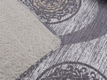 Load image into Gallery viewer, DaDa Bedding Rustic Grey Mosaic Distressed Medallion Reversible Quilted Bedspread Set (SD16299)
