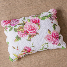 Load image into Gallery viewer, DaDa Bedding Romantic Roses Lovely Spring Pink Floral Quilted Scalloped Bedspread Set (JHW879)