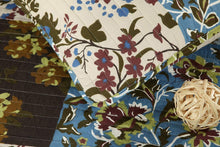 Load image into Gallery viewer, Tache Mystical Forest Green Blue Leaves Cotton Quilt Set (KST1504)