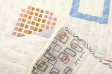 Load image into Gallery viewer, Tache Geometric Cubic Squares Ivory Scalloped Retro Cotton Quilt Bedspread Set (DSW009)