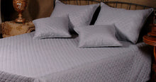 Load image into Gallery viewer, Tache Solid Light Gray Silver Diamond Stitch Bubble Quilted Bedspread Set (DXJ109038-2)