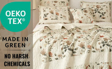 Load image into Gallery viewer, DaDalogy Enchanted Meadow Bed in a bag Set - Victoria Garden Delicate Floral Symphony in Beige, Rose, and Soft Green, Luxuriously Soft Quilted Set