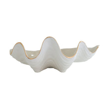Load image into Gallery viewer, Clam Shell Bowl with 22K Gold Accent