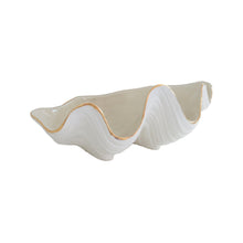 Load image into Gallery viewer, Clam Shell Bowl with 22K Gold Accent