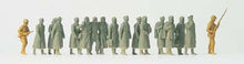 Load image into Gallery viewer, Preiser 16578 HO Scale Unpainted Figure Sets -- 2 Guards Escorting 17 Prisoners