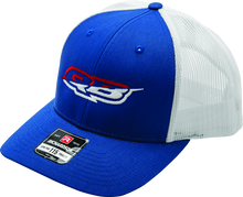 Load image into Gallery viewer, QuadBoss, QuadBoss Red and White Merica Trucker Hat with Adjustable Snapback