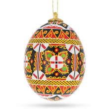 Load image into Gallery viewer, Authentic Blown Real Eggshell Ukrainian Easter Egg Pysanka Ornament