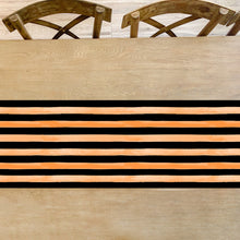 Load image into Gallery viewer, Orange and Black Painterly Stripes Table Runner