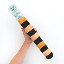 Load image into Gallery viewer, Orange and Black Painterly Stripes Table Runner