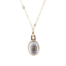 Load image into Gallery viewer, Black Mother of Pearl Golden Pendant Necklace