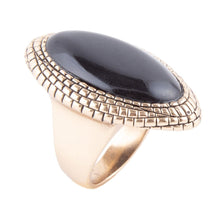 Load image into Gallery viewer, Black Onyx Golden Ring