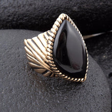 Load image into Gallery viewer, Black Onyx Golden Statement Rings
