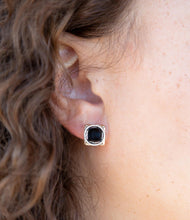 Load image into Gallery viewer, Black Onyx Mixed Metal Post Earrings