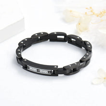 Load image into Gallery viewer, Black Chain Link Cremation Urn Bracelet