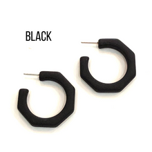 Load image into Gallery viewer, Kay Octagon Hoop Earrings