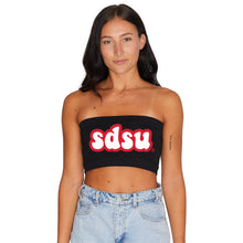 Load image into Gallery viewer, San Diego State Aztecs Black Bandeau Top