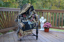 Load image into Gallery viewer, Tache Floral Wheat Bouquet Harvest Tapestry Throw with Fringe (1358)