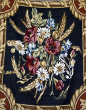 Load image into Gallery viewer, Tache Floral Wheat Bouquet Harvest Tapestry Throw with Fringe (1358)