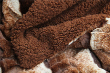 Load image into Gallery viewer, Tache Golden Brown Faux Fur Sherpa Throw Blanket (DY01)