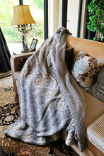 Load image into Gallery viewer, Tache Silver Snow Giraffe Faux Fur Throw Blanket (DY16)