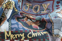 Load image into Gallery viewer, Tache Wonderful Season Snowman Tapestry Throw Blanket with Fringe (2270)