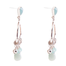 Load image into Gallery viewer, Blue Amazonite and Sterling Silver Chandelier Earrings