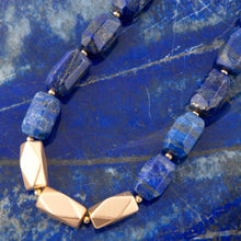 Load image into Gallery viewer, Blue Lapis Nugget Necklace