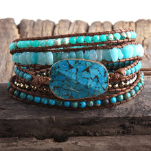 Load image into Gallery viewer, Blue Turquoise Mood Stabilizer Bracelet