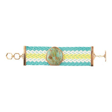 Load image into Gallery viewer, Blue Turquoise Textile Blues Woven Bracelet