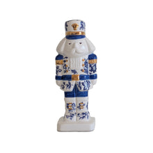 Load image into Gallery viewer, Blue and White Toile Nutcracker with 22K Gold Accents