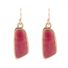 Load image into Gallery viewer, Bordeaux Quartz Slab Earrings