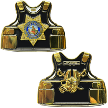 Load image into Gallery viewer, EL11-002 Las Vegas Metropolitan Police Challenge Coin Vest LVMPD