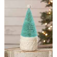 Load image into Gallery viewer, Bottle Brush Santa Blue Figure by Bethany Lowe Designs -11"
