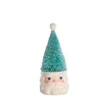 Load image into Gallery viewer, Bottle Brush Santa Blue Ornament by Bethany Lowe Designs