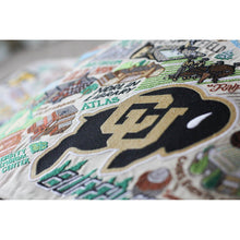 Load image into Gallery viewer, Boulder, University of Colorado Collegiate Embroidered Pillow by CatStudio