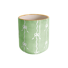 Load image into Gallery viewer, Bow Stripe Vase with 22K Gold Accent