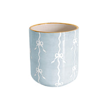 Load image into Gallery viewer, Bow Stripe Vase with 22K Gold Accent