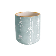 Load image into Gallery viewer, Bow Stripe Vase with 22K Gold Accent