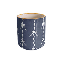 Load image into Gallery viewer, Bow Stripe Vase with 22K Gold Accent