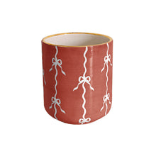Load image into Gallery viewer, Bow Stripe Vase with 22K Gold Accent