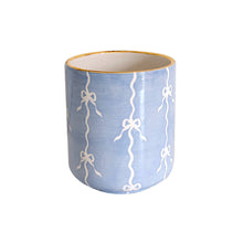 Load image into Gallery viewer, Bow Stripe Vase with 22K Gold Accent
