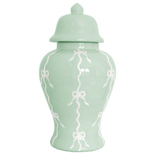 Load image into Gallery viewer, Bow Stripe Ginger Jars in Sea Glass