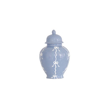 Load image into Gallery viewer, Bow Stripe Ginger Jars in Serenity Blue