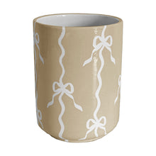 Load image into Gallery viewer, Bow Stripe Large Vase/ Utensil Holder