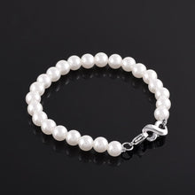 Load image into Gallery viewer, Pearl Bracelet With Infinity Cremation Urn Bracelet