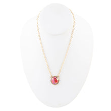 Load image into Gallery viewer, Luca Pink Magenta Spiny Oyster Golden Pendant Necklace