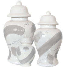 Load image into Gallery viewer, Light Gray Brushstroke Ginger Jars
