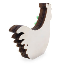 Load image into Gallery viewer, Chicken Shape Spring Garden with Butterflies and Chicks Wooden Figurine