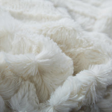 Load image into Gallery viewer, Tache White Ivory Polar Faux Fur with Sherpa Throw Blanket